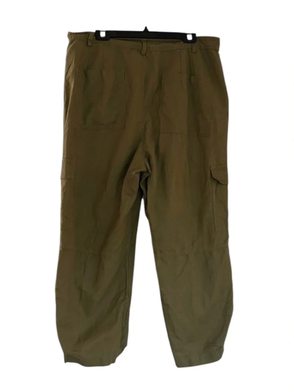 Quince Linen Blend Pants Size XL Tapered Army Green